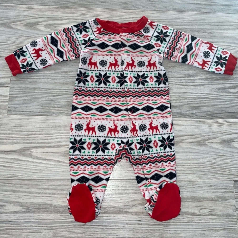 Wondershop Baby Boys Fleece Christmas Sleep & Play Sleeper 3–6 Months